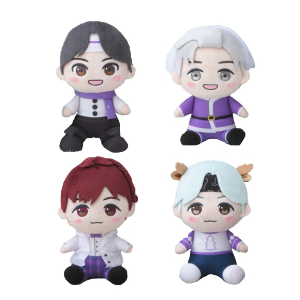 BTS Tinytan Purple Holidays Mascot Plush Rm, Jin , Suga & J-Hope by Sega (1 Random)