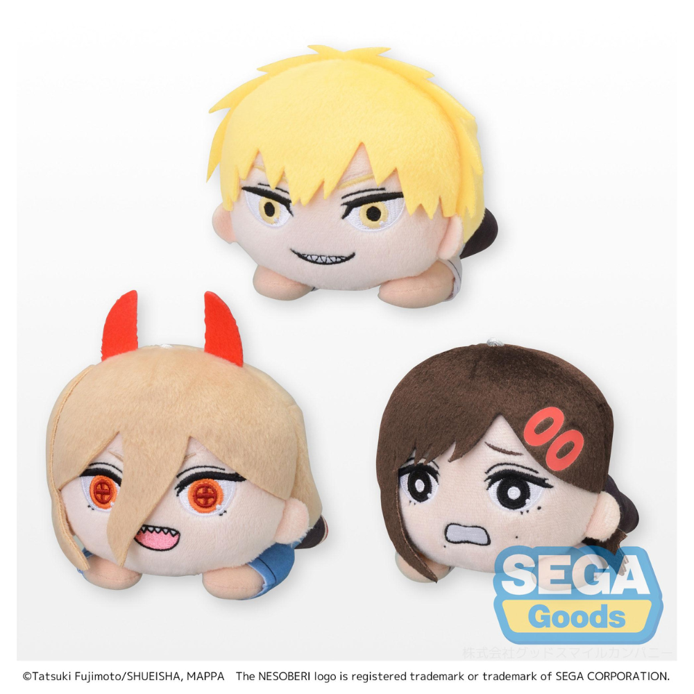 Chainsaw Man Denji / Power / Kobeni MP Nesoberi Lay-Down Plush by Sega (1 Random) - Plush figuresforless figuresforless