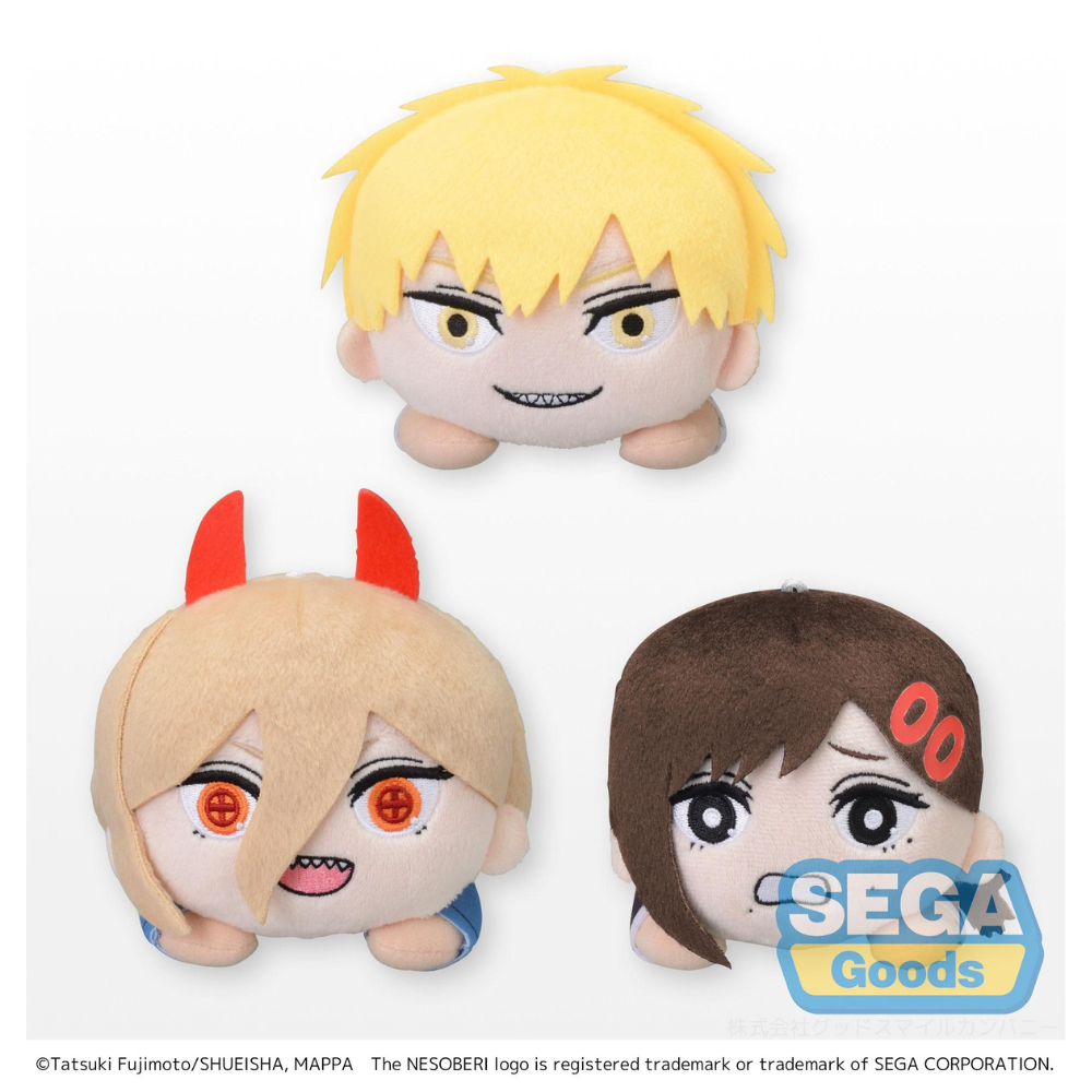 Chainsaw Man Denji / Power / Kobeni MP Nesoberi Lay-Down Plush by Sega (1 Random) - Plush figuresforless figuresforless