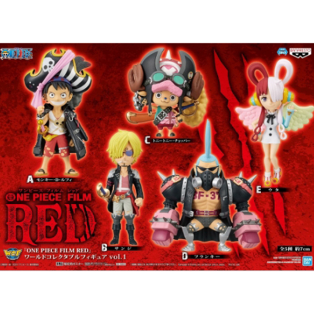 One Piece Film Red – World Collectable Figure Vol.1 (WCF) by Banpresto | Mini Anime Figure (1 Random)