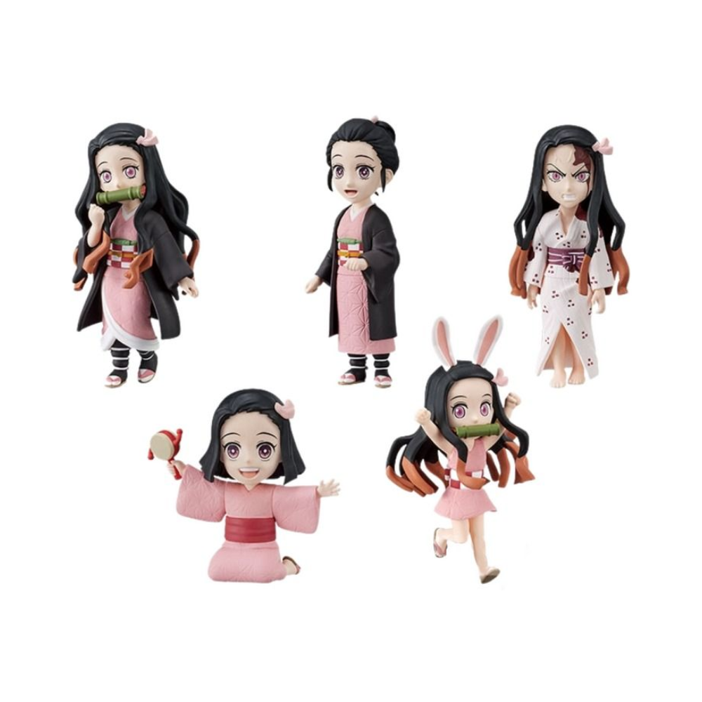 Demon Slayer: Kimetsu no Yaiba – Nezuko Kamado Collection World Collectable Figure by Banpresto (1 Random) | Mini Chibi Anime Statue