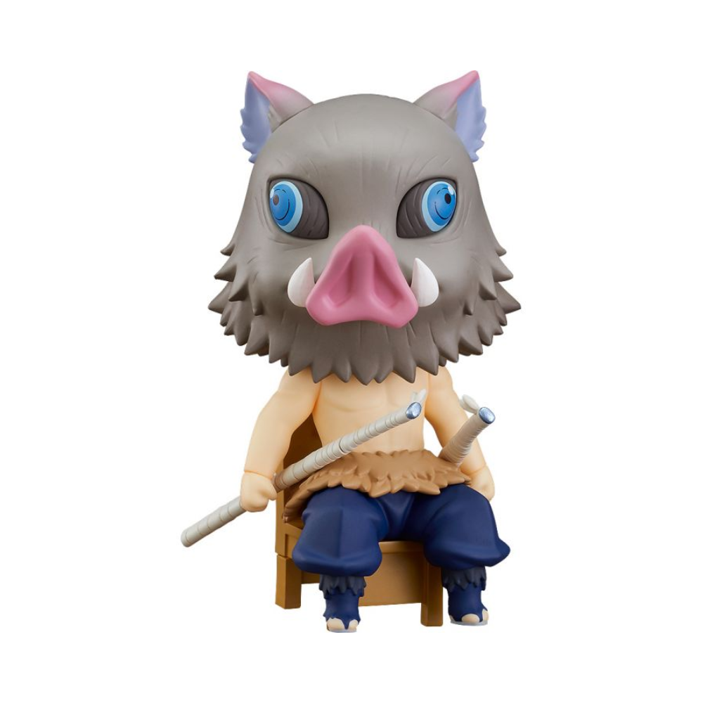 Demon Slayer: Kimetsu no Yaiba – Inosuke Hashibira Nendoroid Swacchao! Figure by Good Smile Company | Seated Chibi Collectible