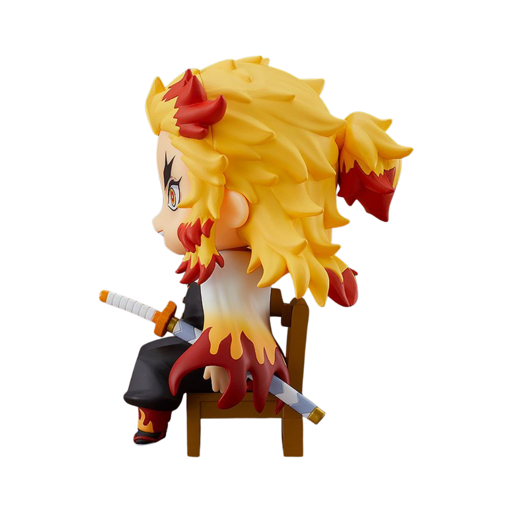 Demon Slayer: Kimetsu no Yaiba – Kyojuro Rengoku Nendoroid Swacchao! Figure by Good Smile Company | Seated Chibi Anime Collectible
