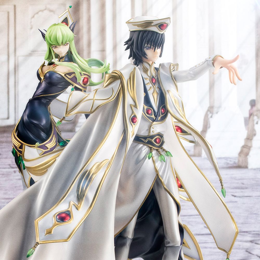 Code Geass Lelouch Of The Rebellion Lelouch Vi Britannia& C.C Precious G.E.M. Series Figure Set by Megahouse - Figures figuresforless figuresforless
