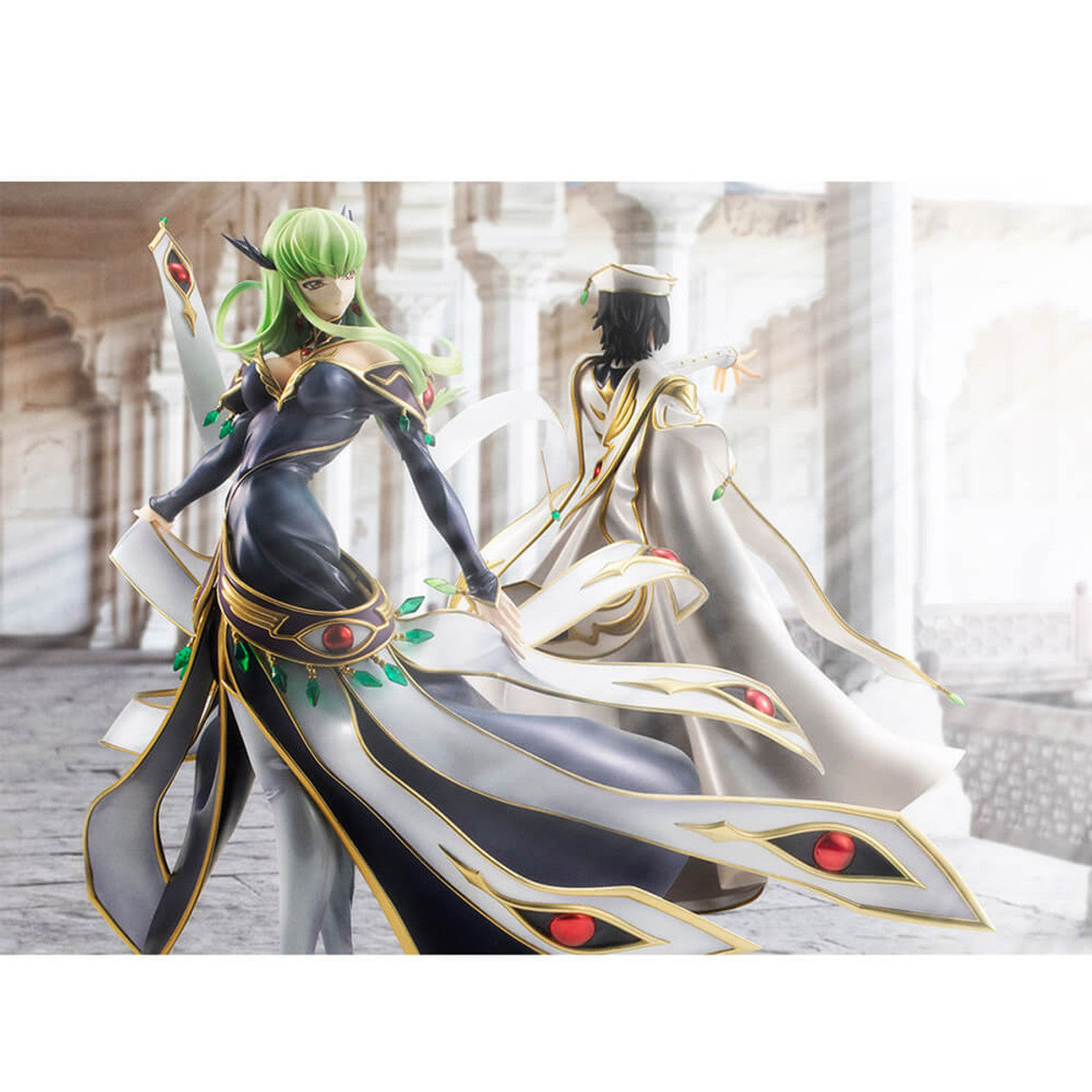 Code Geass Lelouch Of The Rebellion Lelouch Vi Britannia& C.C Precious G.E.M. Series Figure Set by Megahouse - Figures figuresforless figuresforless