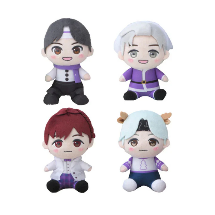 Tinytan BTS Purple Holidays Sit-Down Plush Rm & Jin & Suga & J-Hope (1 Random) - Plush figuresforless figuresforless