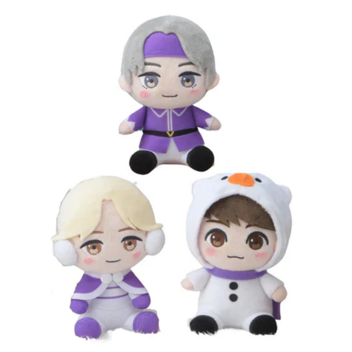 Tinytan BTS Purple Holidays Mp Sit-Down Plush Jimin & V & Jung Kook (1 Random) - Plush figuresforless figuresforless