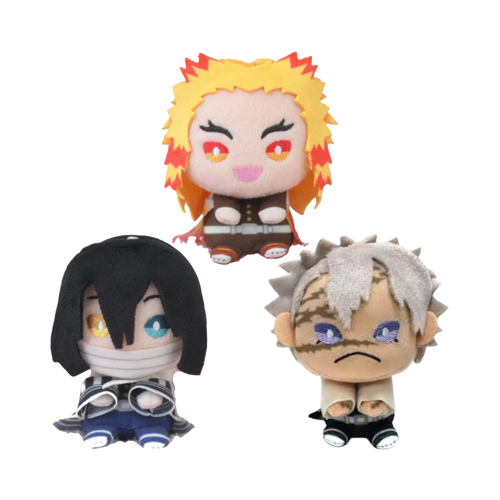 Demon Slayer: Kimetsu no Yaiba – 3.5" Mascot Plush Vol. 4 by SEGA (1 Random) | Mini Chibi Anime Collectible Plush Toy
