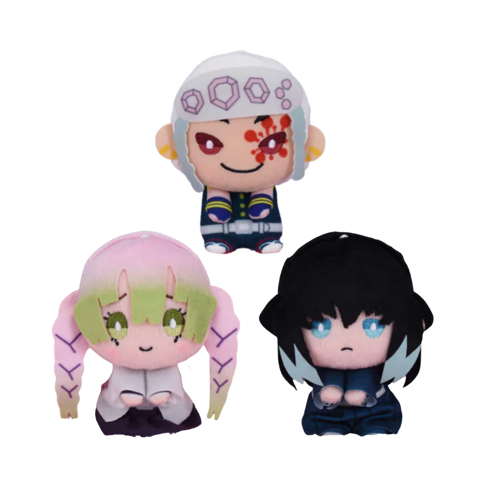 Demon Slayer: Kimetsu no Yaiba – MP Mascot Vol. 5 Plush by SEGA (Mitsuri Kanroji / Tengen Uzui / Muichiro Tokito) | Mini Chibi Anime Collectible Plush (1 Random)